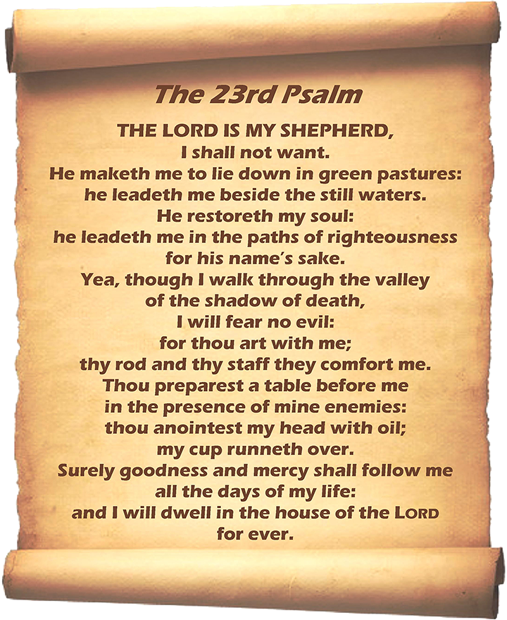 Full text of the 23rd Psalm